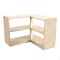 Flash Furniture Bright Beginnings Commercial Grade 2 Tier Wooden Classroom Open Corner Storage Unit, Safe MK-KE24046-GG - alternate 1
